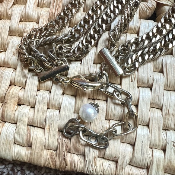 Gorgeous Oversized Faux Champagne Pearl Layering Necklace - Picture 5 of 5